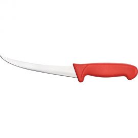 nóż do oddzielania kości, zagięty, HACCP, czerwony, L 150 mm
