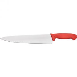 nóż kucharski, HACCP, czerwony, L 250 mm