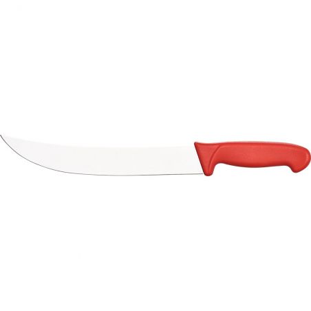 nóż rzeźniczy, HACCP, czerwony, L 250 mm | 284311 STALGAST Nóż masarski zakrzywiony L 250 mm czerwony | Stalgast 284311