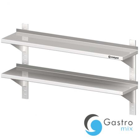 półka stalowa, wisząca, przestawna, podwójna, 1200x300x660 mm | 610020 stalgast Półka wisząca, przestawna,podwójna 1200x300x660 mm | Stalgast 610020