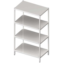 Regał magazynowy,półki pełne 600x400x1800 skręcany | Stalgast 610064