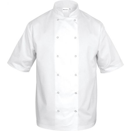 bluza kucharska rozmiar XL , unisex, krótki rękaw, biała | 634075 STALGAST Bluza kucharska biała krótki rękaw XL unisex | Stalgast 634075