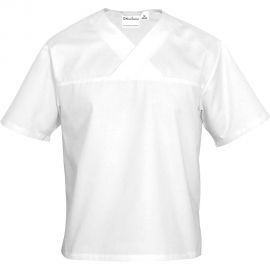 bluza kucharska rozmiar M , unisex, w serek, krótki rękaw, biała| 634103 STALGAST