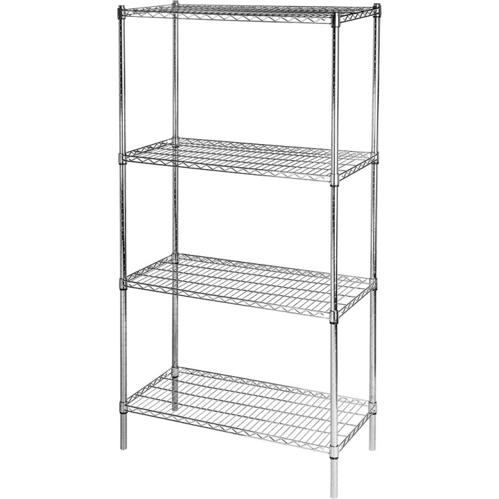 Regał magazynowy chromowany 4 półki | Stalgast 680200