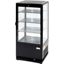 Witryna ekspozycyjna 78 l czarna oświetlenie LED | Stalgast 852174