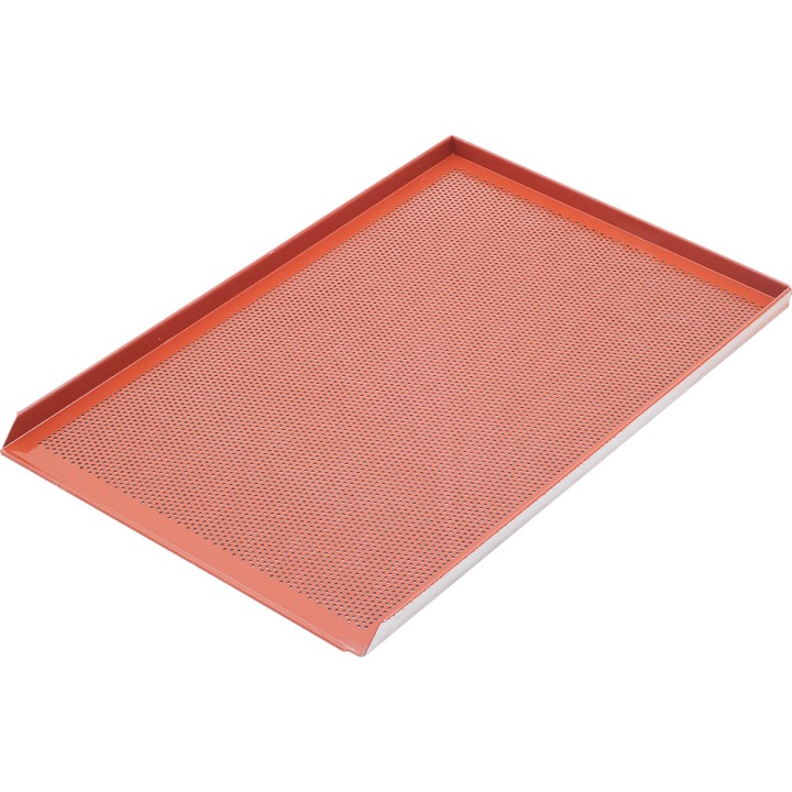 Blacha wypiekowa aluminiowa perforowanapokryta silikonem 3 ranty 1,5 mm | Unox 911211