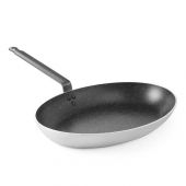 Patelnia owalna aluminiowa z marmurową powłoką nieprzywierającą-280x400x(H)55 mm