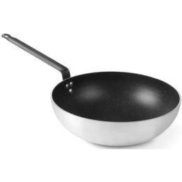 Patelnia Wok aluminiowa z marmurową powłoką nieprzywierającą-320x(H)100 mm
