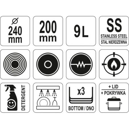 GARNEK WYSOKI Z POKRYWKĄ   9L | YG-00003 YATO 