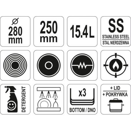 GARNEK ŚREDNI Z POKRYWKĄ   57,3L     YG-00028 YATO 