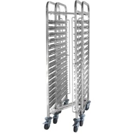 Wózek do transportu pojemników, kompaktowy - 15x GN 1/1