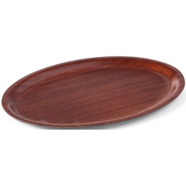 Taca antypoślizgowa drewniana - owalna 290x210 mm