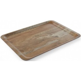 Taca do serwowania 370x530 mm z nadrukiem drewna dąb