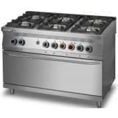 KUCHNIA GAZOWA 6-PALNIKOWA Z PIEKARNIKIEM ELEKTRYCZNYM 3 x GN 1/1| LOZAMET L900.KG6 PE max