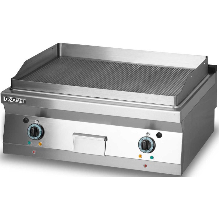 GRILL PŁYTOWY ELEKTRYCZNY - PŁYTA RYFLOWANA  | LOZAMET L900.GPE900R
