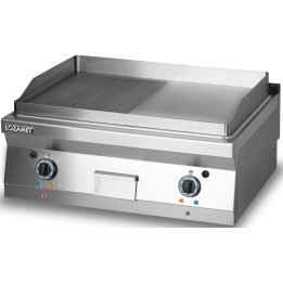 GRILL PŁYTOWY ELEKTRYCZNY - PŁYTA ½ RYFLOWANA + ½ GŁADKA | LOZAMET L900.GPE900RG