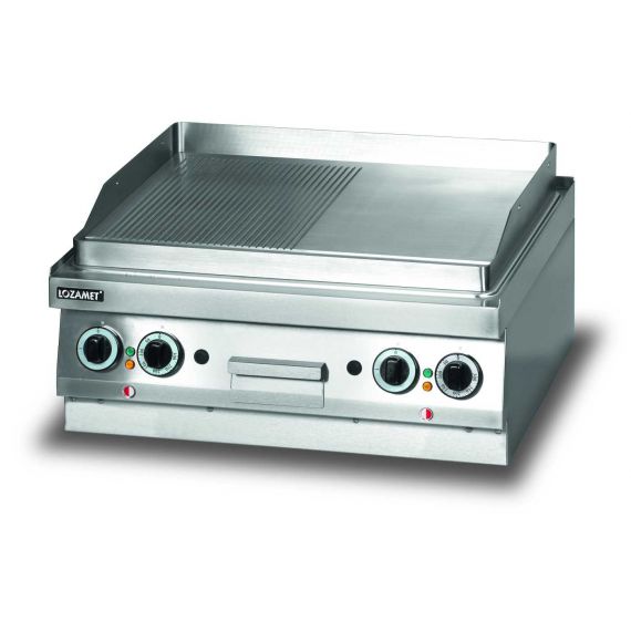 GRILL PŁYTOWY ELEKTRYCZNY - PŁYTA ½ GŁADKA + ½ RYFLOWANA LINIA 650 | LOZAMET LEG625 