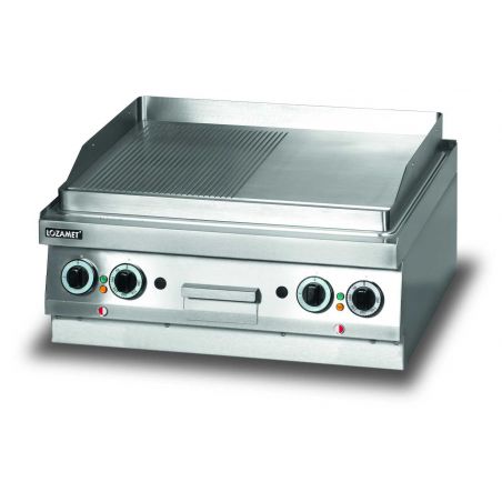 GRILL PŁYTOWY ELEKTRYCZNY - PŁYTA ½ GŁADKA + ½ RYFLOWANA LINIA 650 | LOZAMET LEG625 