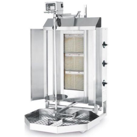 Kebab gazowy Profi Line, 3-strefowy 