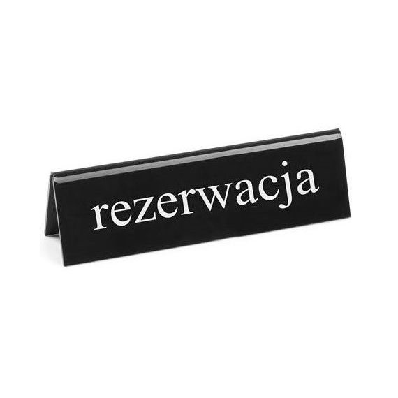 Tabliczka informacyjna, stojąca-Rezerwacja, dwustronna, 130x35x(H)40 