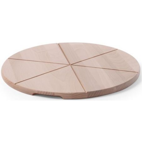 Deska pod pizzę drewniana-śr. 450 mm, dzielona na 6  | 505571 HENDI 