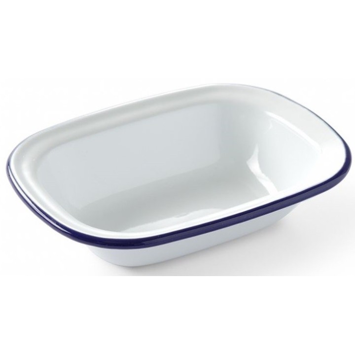 Naczynie prostokątne emaliowane 175x130 mm