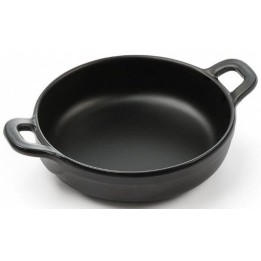 Rondelek czarny Little Chef Mini z melaminy, okrągły, 150x115x(H)37 mm