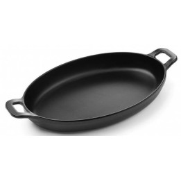 Rondelek czarny Little Chef Mini z melaminy, owalny, 155x80x(H)37 mm | 564547 HENDI