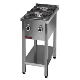 Kuchnia gazowa na podstawie otwartej 2-palnikowa 1x4,5kW + 1x7,5kW| 000.KG-2M KROMET