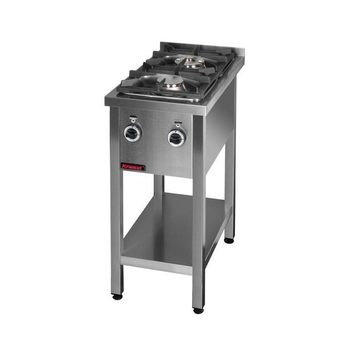Kuchnia gazowa na podstawie otwartej 2-palnikowa 1x4,5kW + 1x7,5kW| 000.KG-2M KROMET