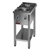 Kuchnia gazowa na podstawie otwartej 2-palnikowa 1x4,5kW + 1x7,5kW| 000.KG-2M KROMET