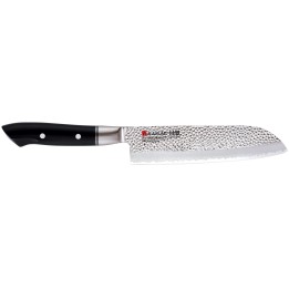 Nóż Santoku kuty VG10 HM dł. 18 cm  młotkowany
