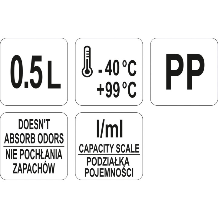 DZBANEK Z MIARKĄ 500ML | YG-07282  YATO