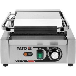 ELEKTRYCZNY GRILL KONTAKTOWY RYFLOWANY 32CM 1,8KW| YG-04555 YATO