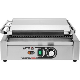 ELEKTRYCZNY GRILL KONTAKTOWY PANINI W PEŁNI RYFLOWANY 44CM 2,2KW | YG-04557 YATO