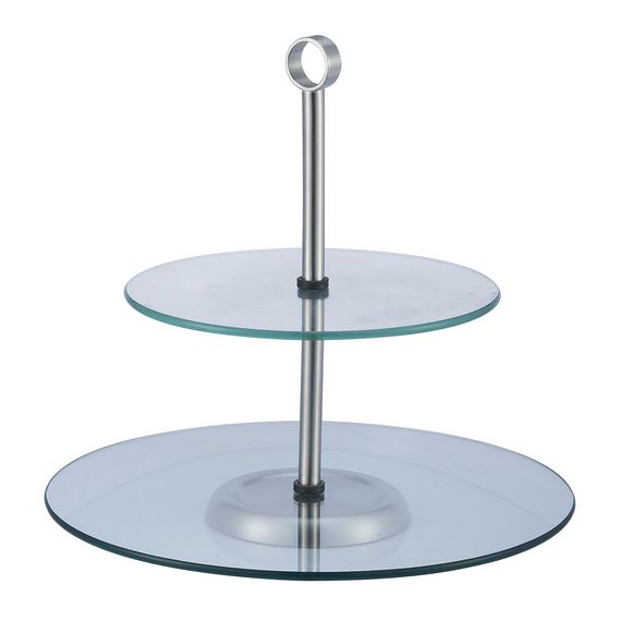 Patera 2 stopniowa szklana 