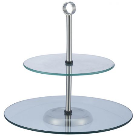 Patera 2 stopniowa szklana 