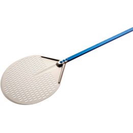 Łopata do pizzy dł. 120 cm  okrągła, perforowana - aluminium - GI METAL | MG-A50120F tom-gast