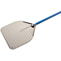 Łopata do pizzy prostokątna, perforowana - aluminium dł. 120 cm - GI METAL  | MG-A45120RF tom-gast