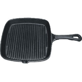 Patelnia grillowa kwadratowa, żeliwna 23 x 23 cm | T-152300 tom-gast