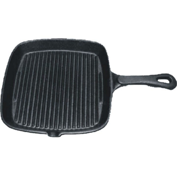 Patelnia grillowa kwadratowa, żeliwna 23 x 23 cm | T-152300 tom-gast