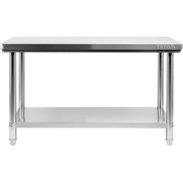 STÓŁ 1600×700×H850MM CENTRALNY SKŁADANY Z PÓŁKĄ |YG-09014 YATO