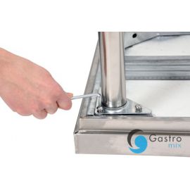  STÓŁ 1600x600xH850 RANT 100MM SKŁADANY PRZYŚCIENNY Z PÓŁKĄ |YG-09025 YATO