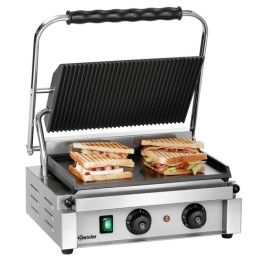 Grill kontaktowy "Panini-T" 1GR - Góra ryflowana, dół gładki|A150776 BARTSCHER