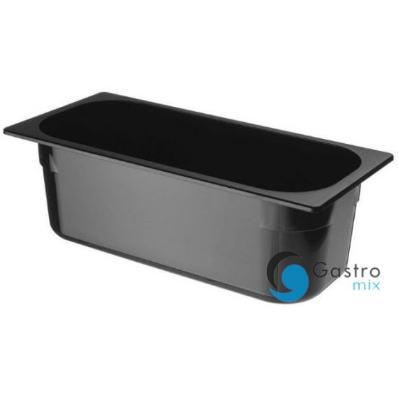 Kuweta do lodów z poliwęglanu czarna 360x165x(H)120, 5 l  | 807033 HENDI 