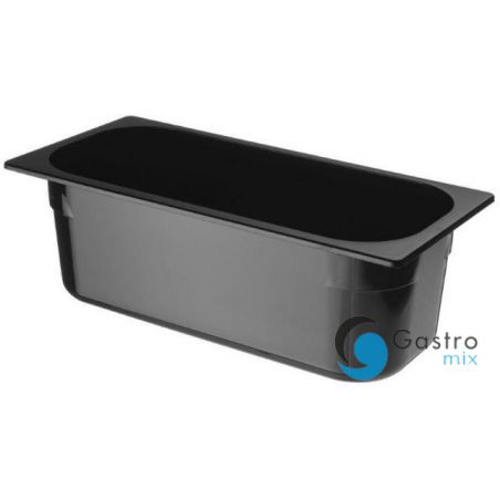 Kuweta do lodów z poliwęglanu czarna 360x165x(H)120, 5 l  | 807033 HENDI 