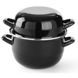 Garnek do muli emaliowany z pokrywką, poj.2,3 l, fi.190x(H)190 mm  | 625002 HENDI