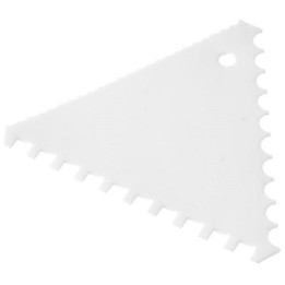Skrobka cukiernicza trójkątna szeroka-grzebień 110x110 mm, zestaw 6 szt.