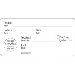 Etykiety Food Safety, wielorazowe-Data przydatności | 850206 hendi