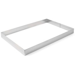 Rant piekarniczo-cukierniczy prostokątny o grubości 1,5 mm, wysokość rantu 60 mm wym. 385x285 mm